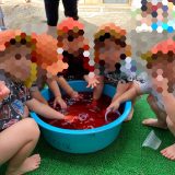 こすずめ組(2歳児）「暑くても元気いっぱい！」